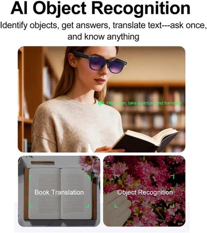AI Smart Bluetooth Camera Glasses – Audio, HD Video & Smart Dimming Lenses