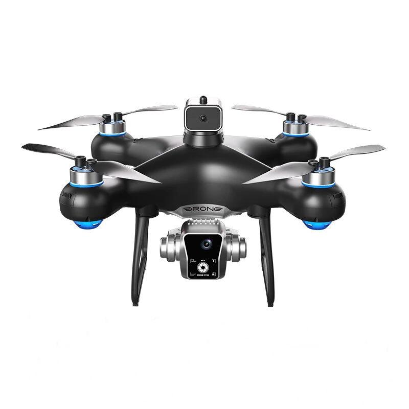 KY102 Drone with Screen Controller with SD card, Brushless Motor, Optical Flow Localization, Active Obstacle Avoidance, 2 batteries, One Key Take Off/Landing. (2 batteries - Black)