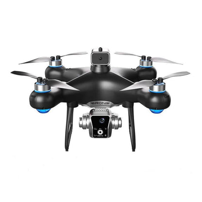 KY102 Drone with Screen Controller with SD card, Brushless Motor, Optical Flow Localization, Active Obstacle Avoidance, 2 batteries, One Key Take Off/Landing. (2 batteries - Black)